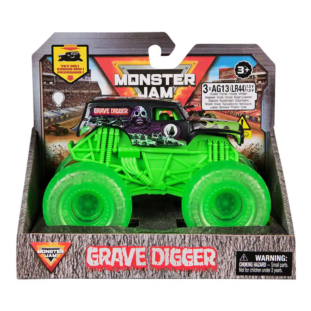 Monster Jam 1:43 Truck Light Up Wheels A (Assorted - Includes 1)-Cars & Vehicles-Monster Jam-681147036680