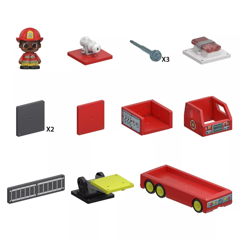 Tile Town Fire Truck Lights & Sounds Tile Set-ACTION FIGURES & PLAYSETS-Tile Town-