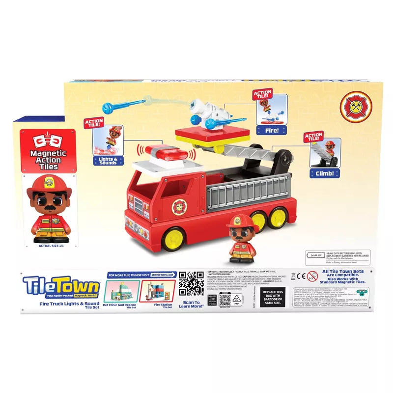 Tile Town Fire Truck Lights & Sounds Tile Set-ACTION FIGURES & PLAYSETS-Tile Town-
