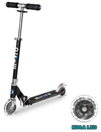 Micro Sprite Black Led-Ride-On & Scooters-Micro-7630053543570
