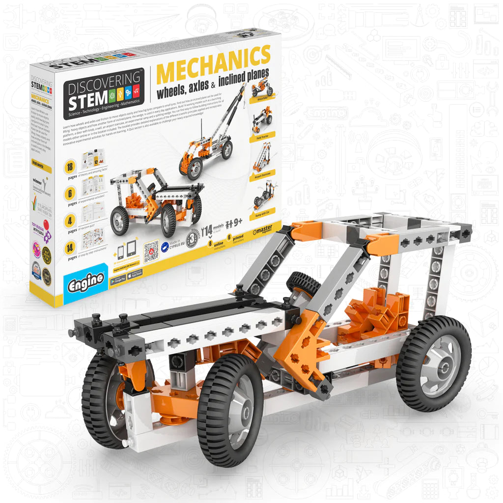 Engino Discovering Stem Mechanics - Wheels Axles & Inclined Planes-ENGINO