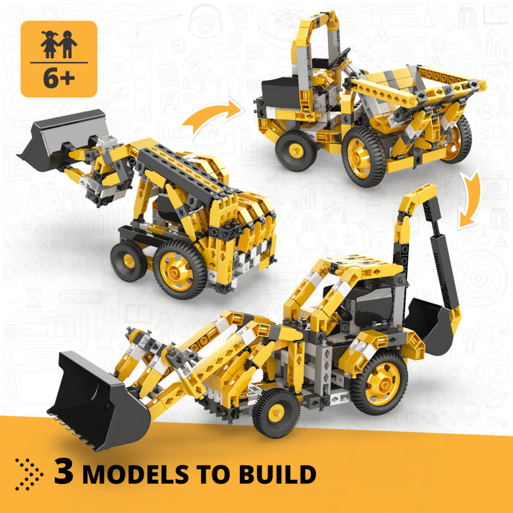 Engino Creative Builder Backhoe Loader Machinery Set-ENGINO