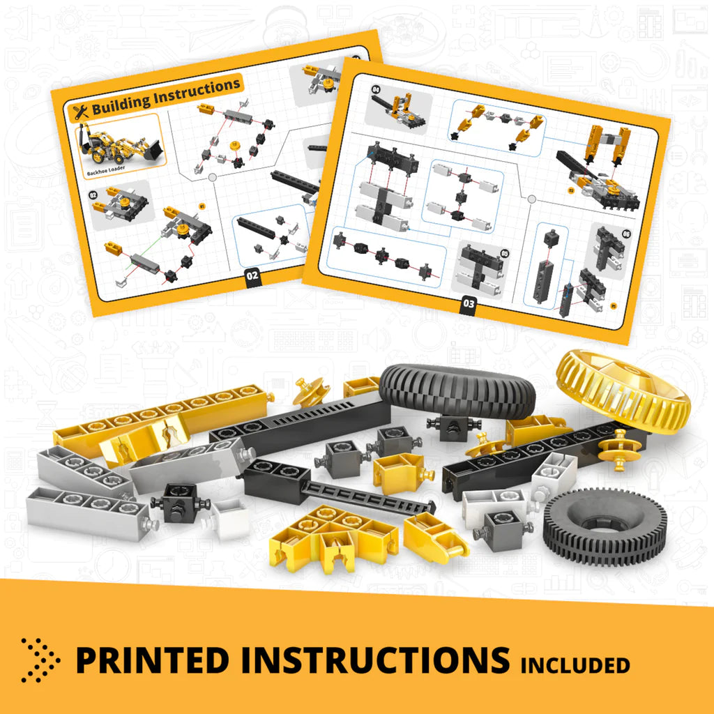 Engino Creative Builder Backhoe Loader Machinery Set-ENGINO