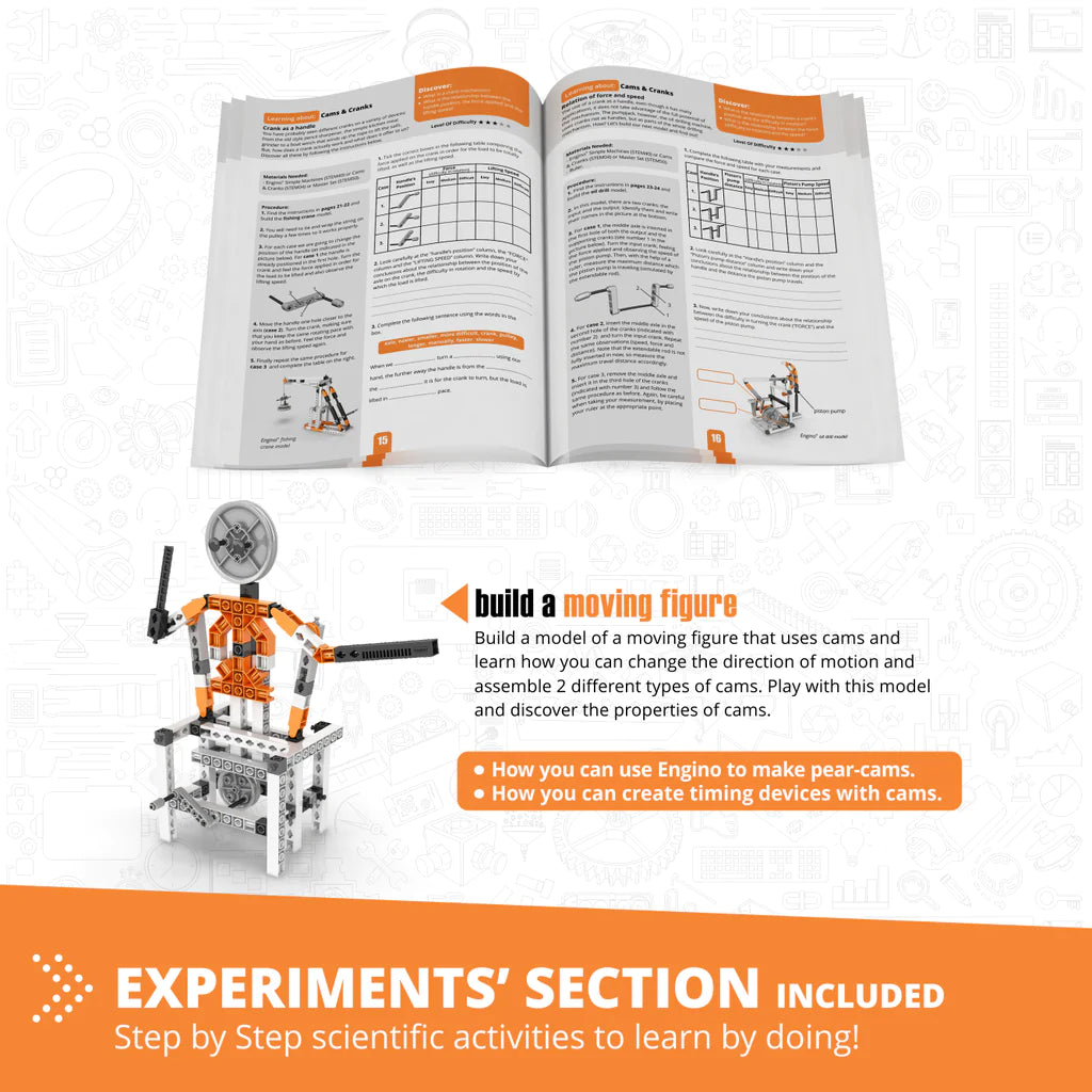 Engino Discovering Stem Mechanics - Cams & Cranks-ENGINO