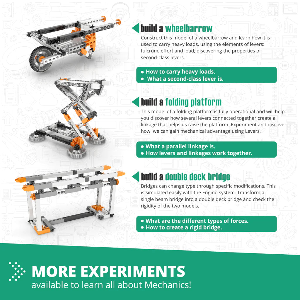 Engino Discovering Stem Mechanics - Levers Linkages & Structures-ENGINO