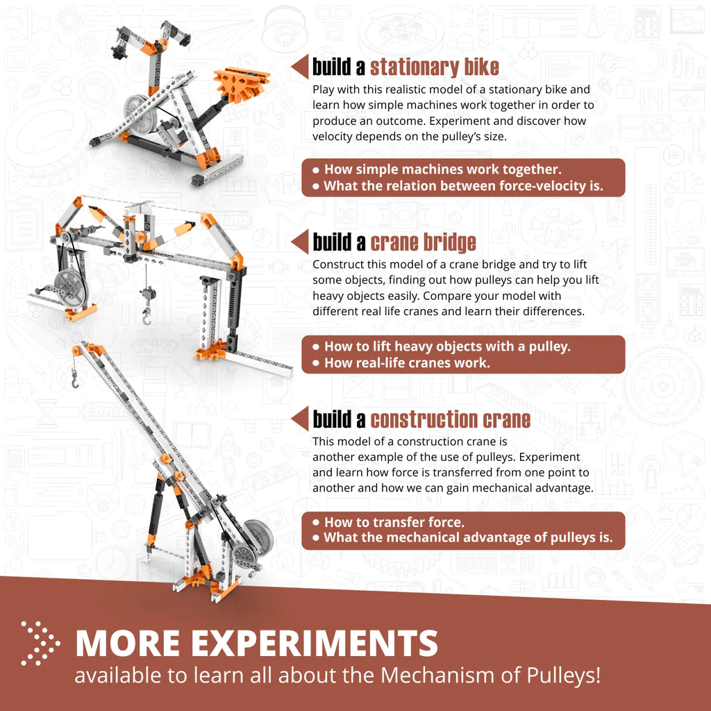 Engino Discovering Stem Mechanics - Pulley Drives-ENGINO