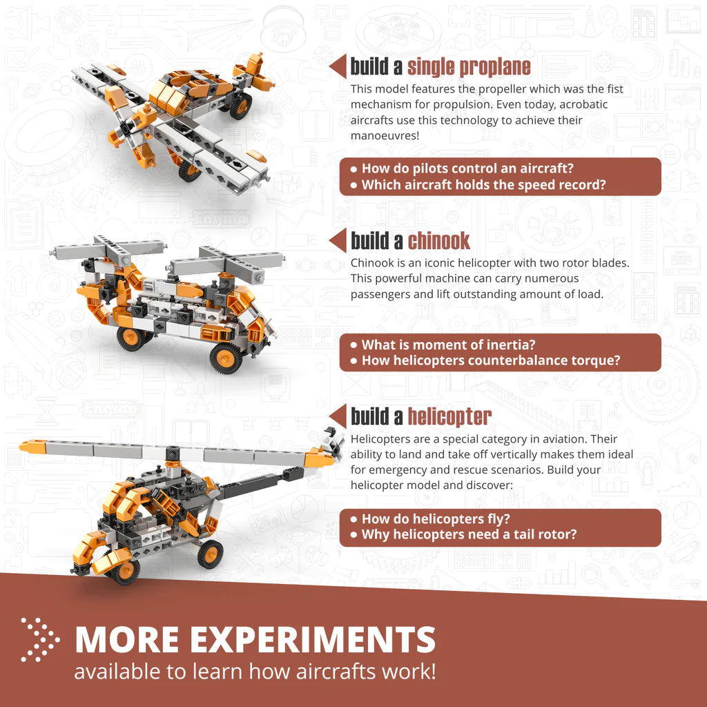 Engino Discovering Stem - How Aircrafts Work - Technology Of Machines-ENGINO