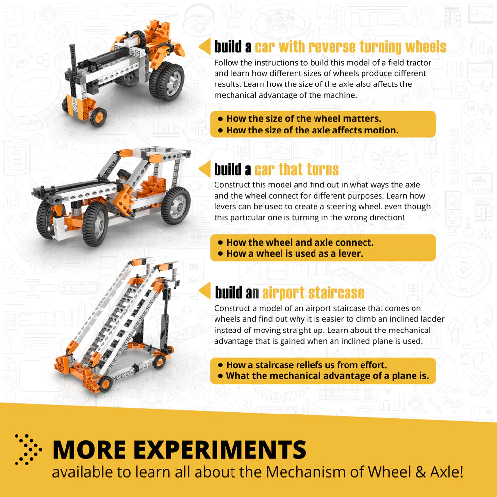 Engino Discovering Stem Mechanics - Wheels Axles & Inclined Planes-ENGINO