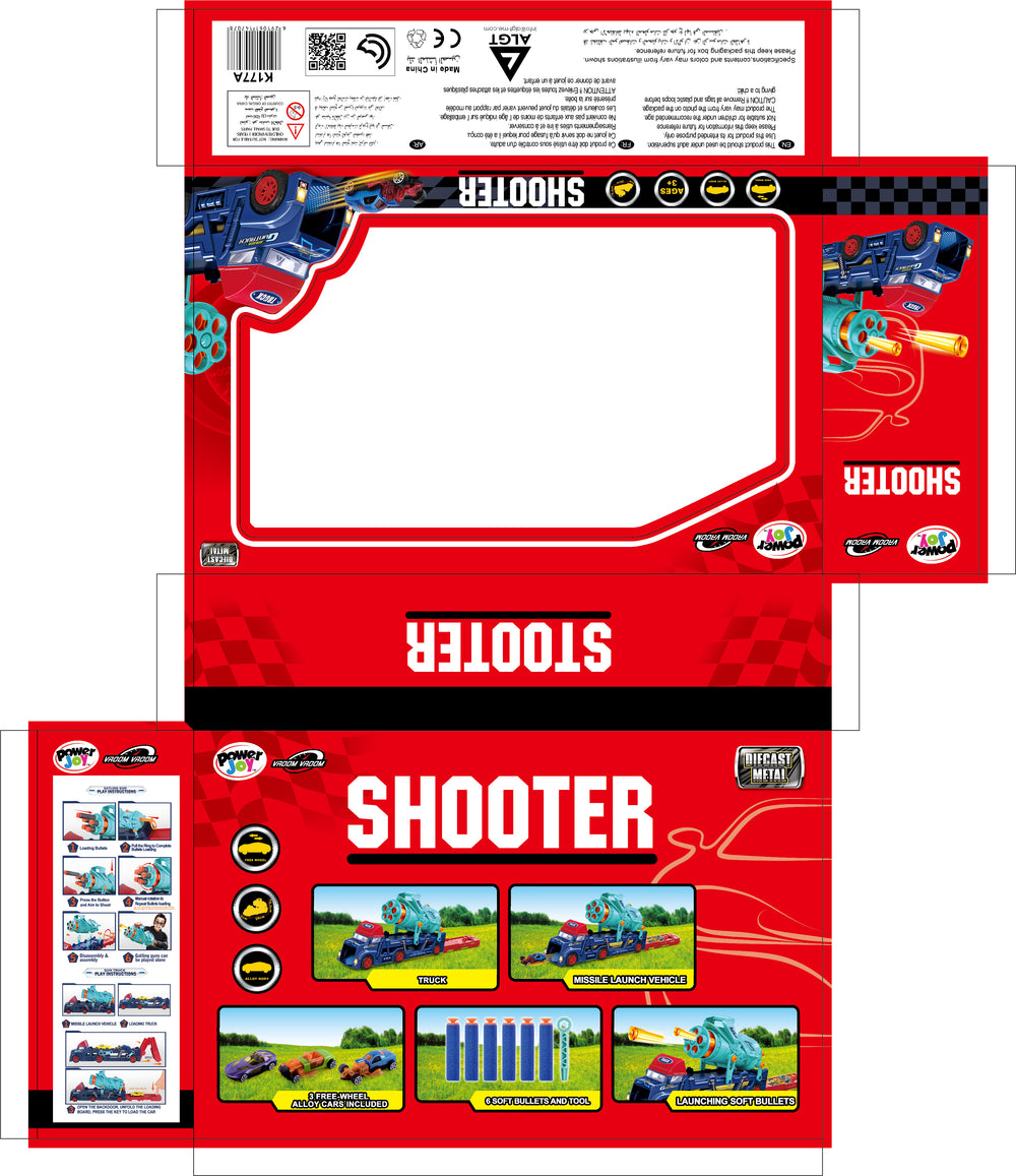 P.Joy V.Vroom Diecast Shooter 3Pcs