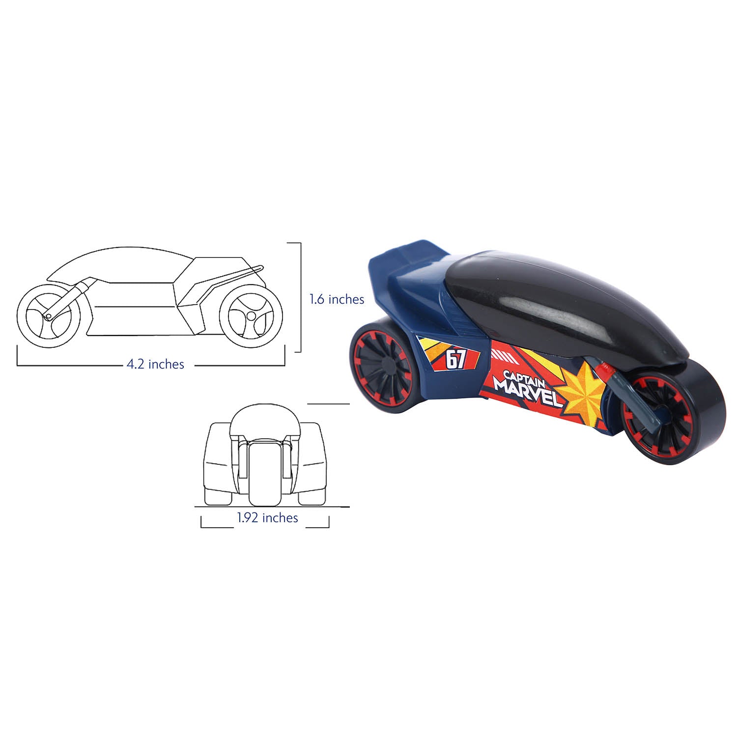 Marvel Mm Rider Capt Marvel-Cars & Vehicles-MONDO-