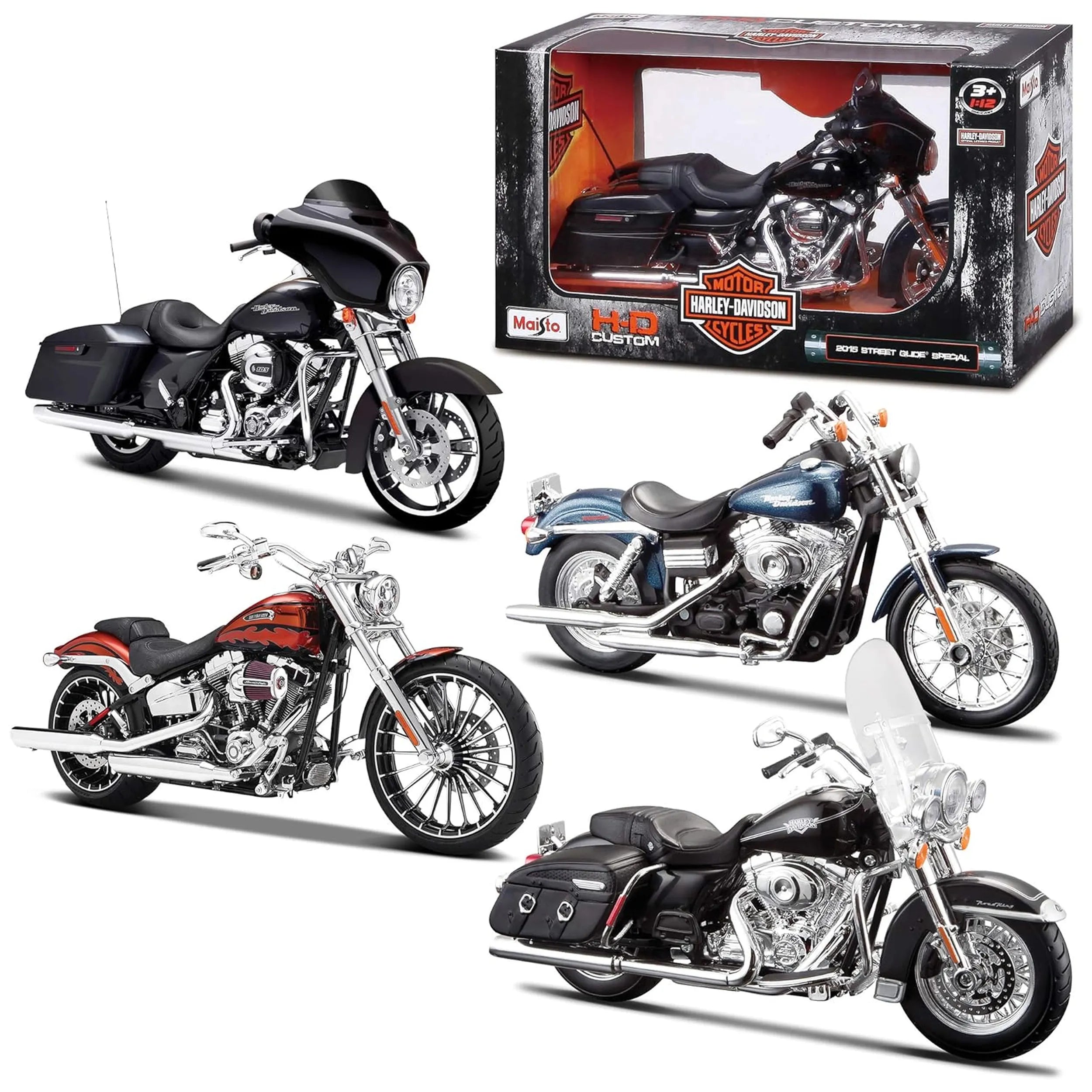 1:12 H-D Motorcycles. Asst