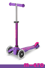 Micro Mini Deluxe Led Scooter - Blue White-Ride-On & Scooters-Micro-7630053550431