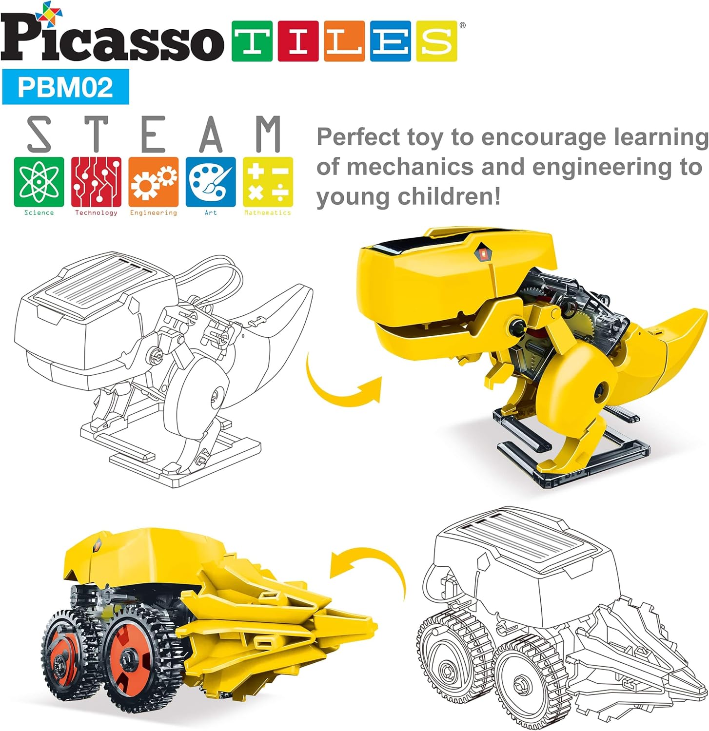 PICASSO MAGNETIC SOLAR ROBOT 3IN1