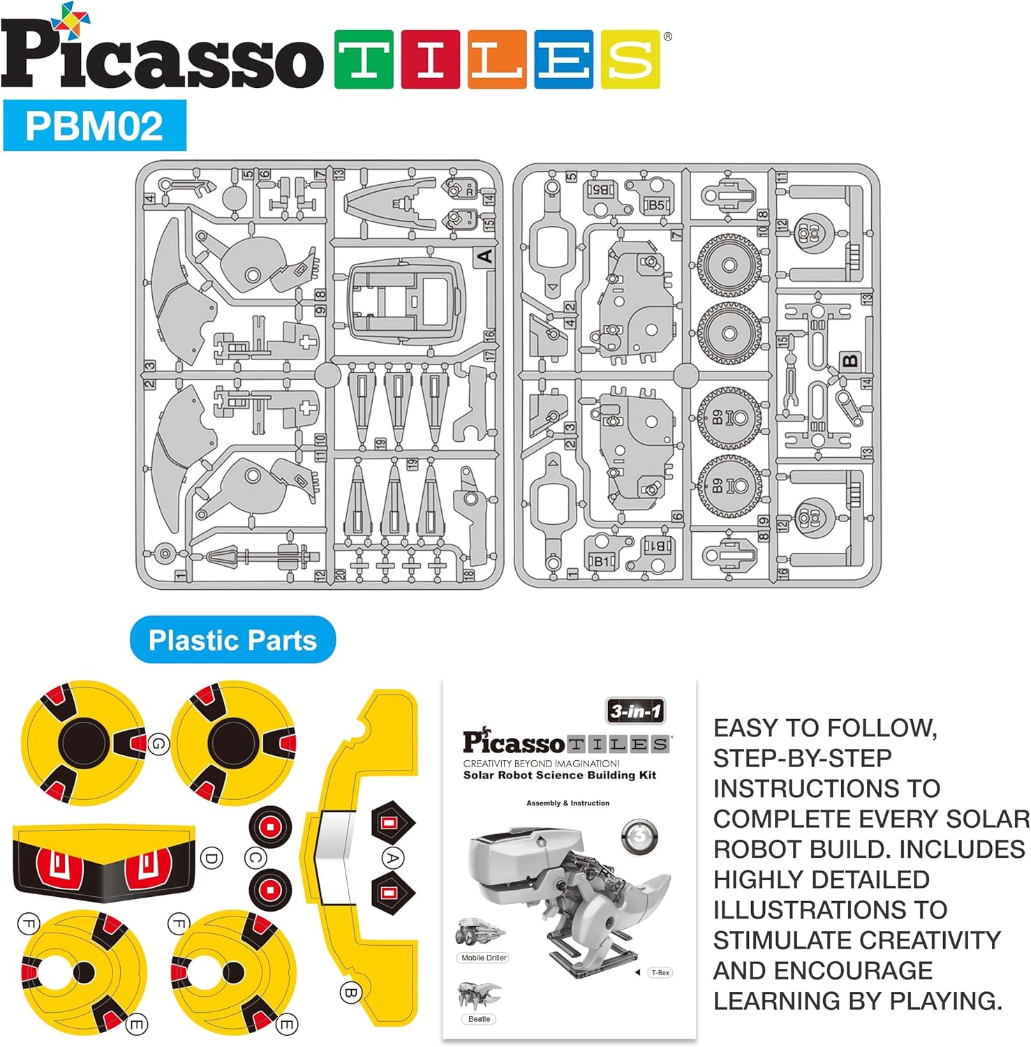 PICASSO MAGNETIC SOLAR ROBOT 3IN1