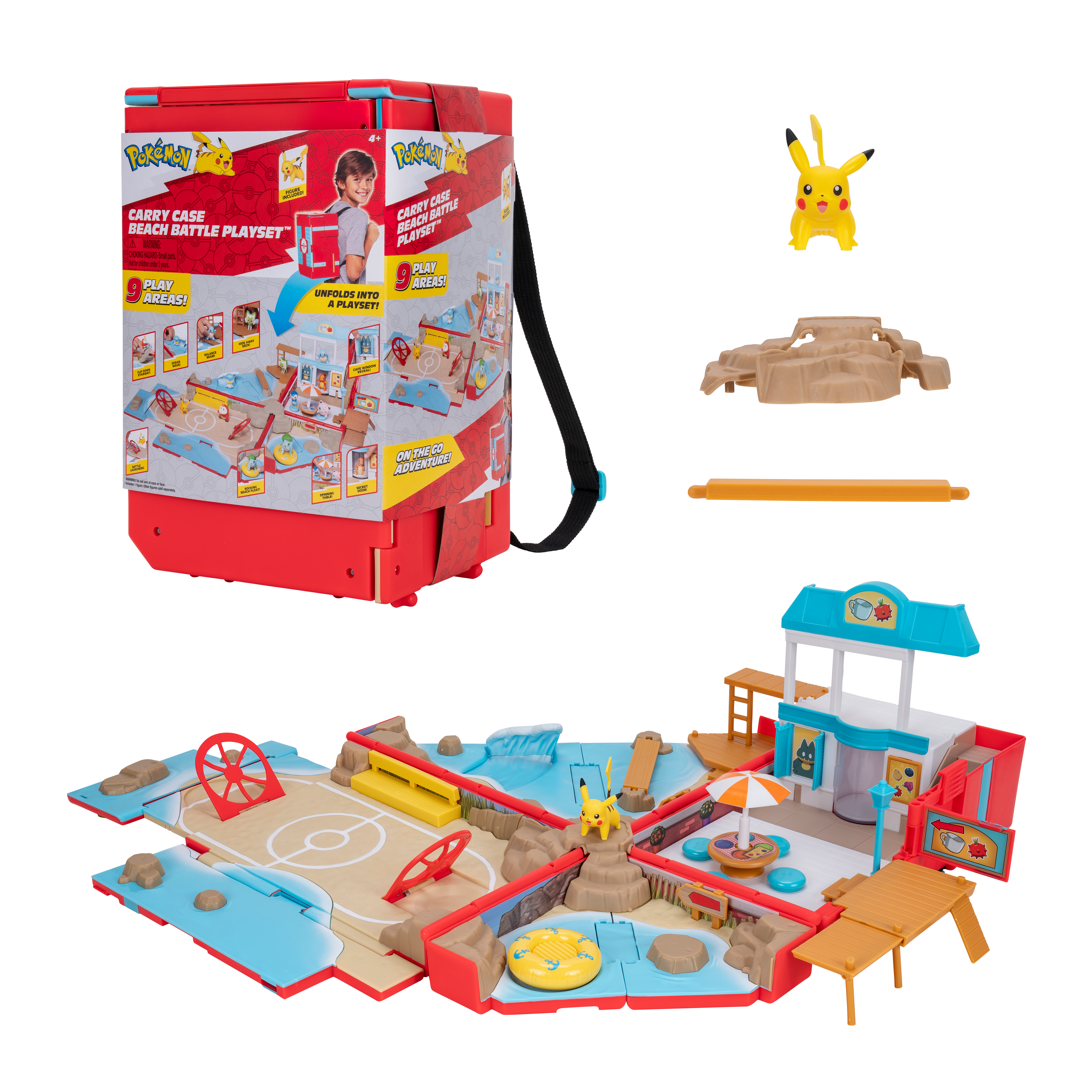 Pokemon Cary Case Beach Battle Playset-Action Figures-Pokemon-191726509004