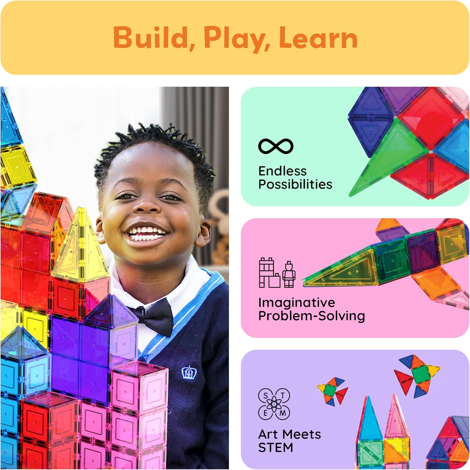 PICASSO MAGNETIC TILES BLDG BLOCKS 100PC