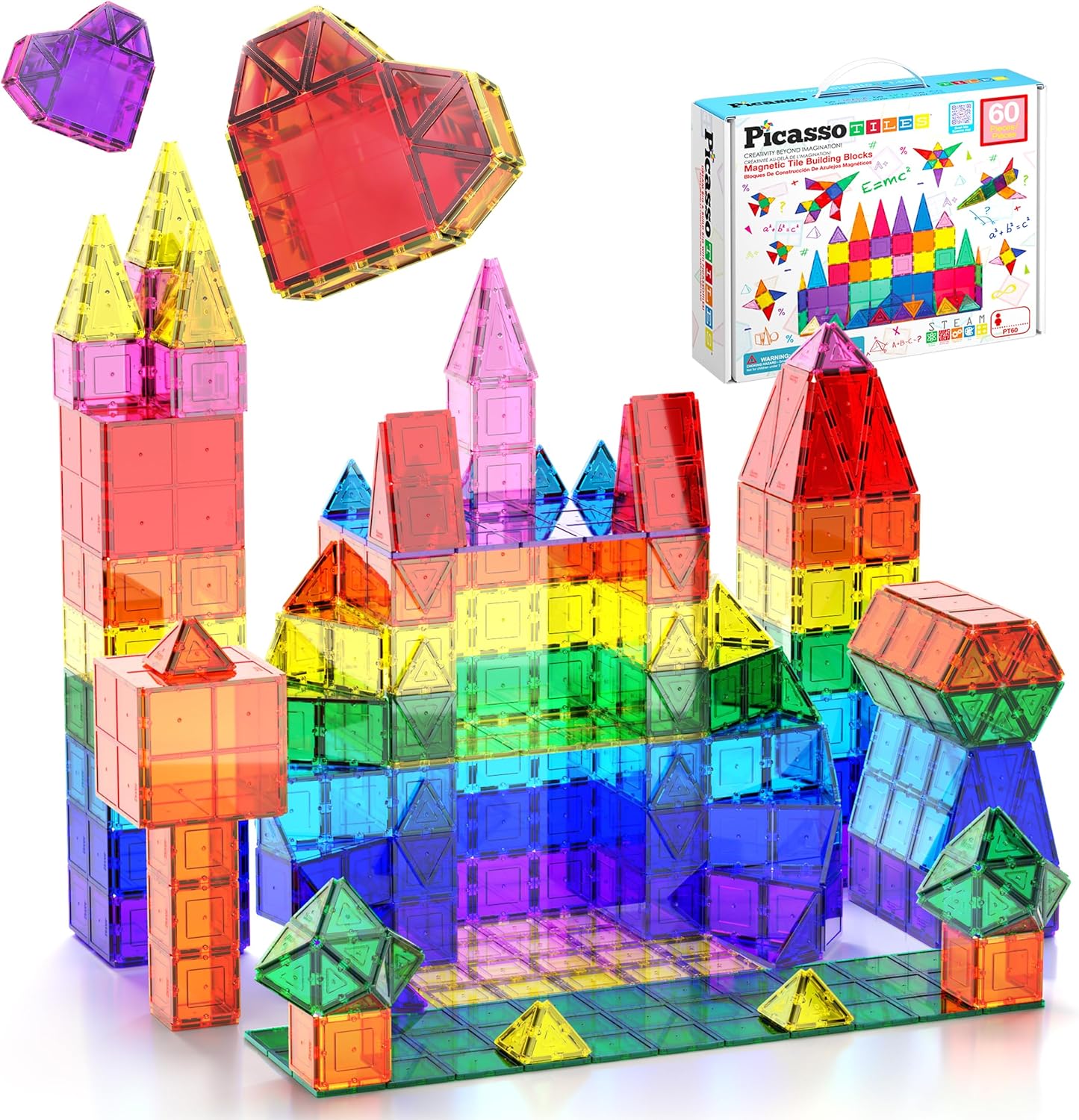 PICASSO MAGNETIC TILES BLDG BLOCKS 60PCS