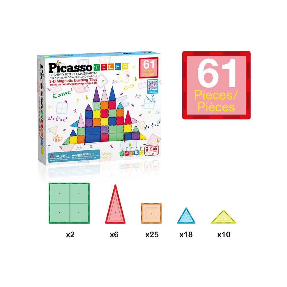 Picasso Magnetic 3D Blocks 61Pcs - Games & Puzzles - PICASO - Shop in Bahrain