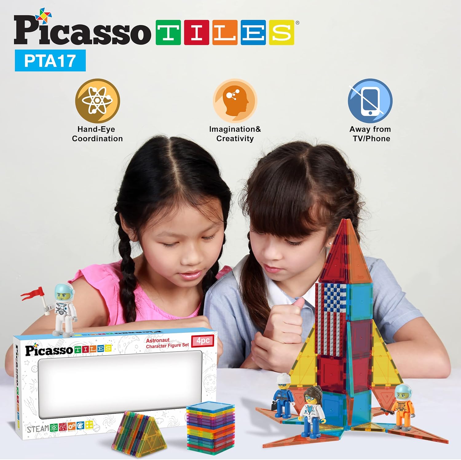 PICASSO MAGNETIC ASTRONAUT FIGURES 4PCS
