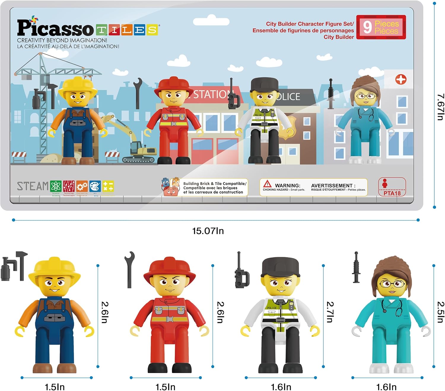 PICASSO MANETIC CITY BUILD FIGURES 4PCS