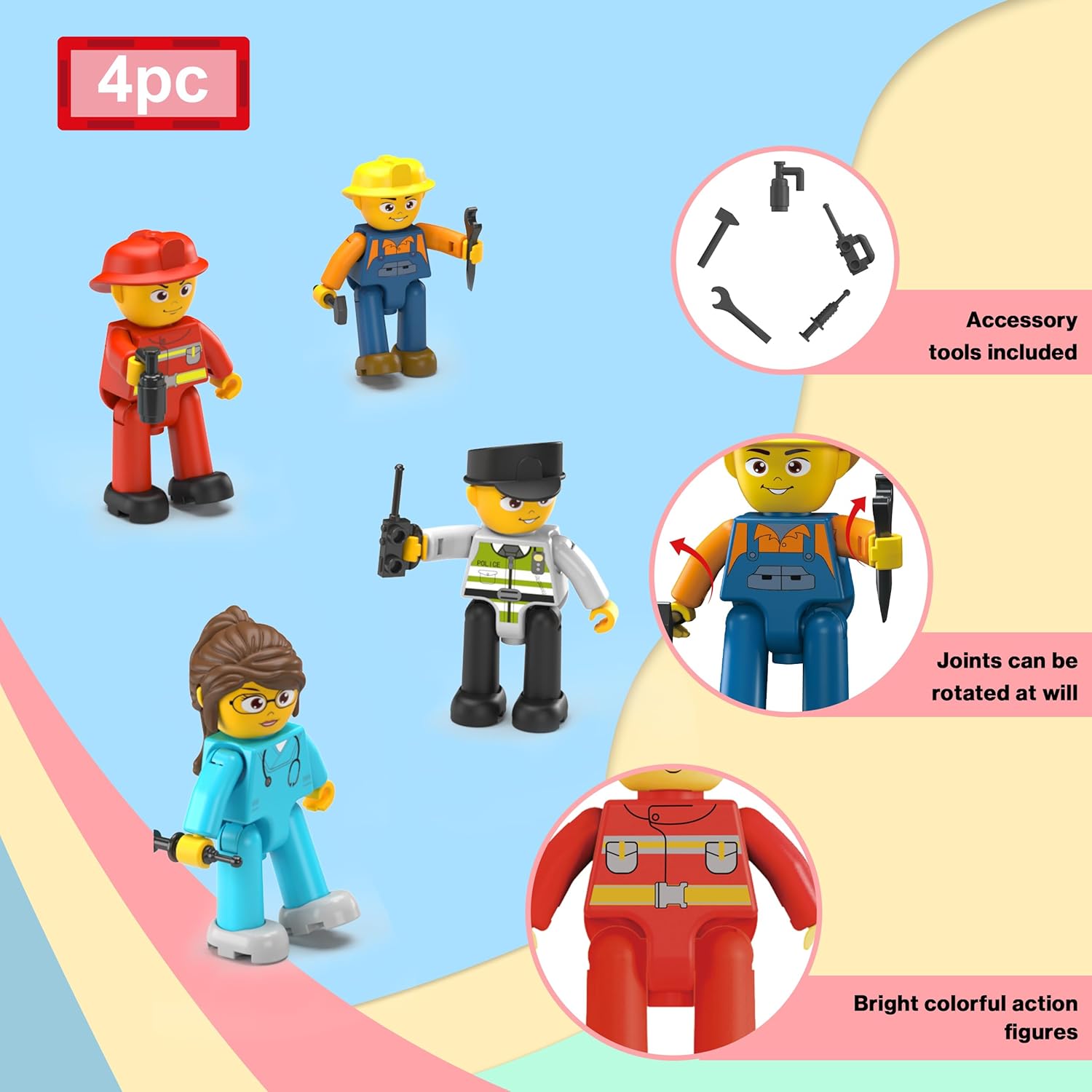 PICASSO MANETIC CITY BUILD FIGURES 4PCS