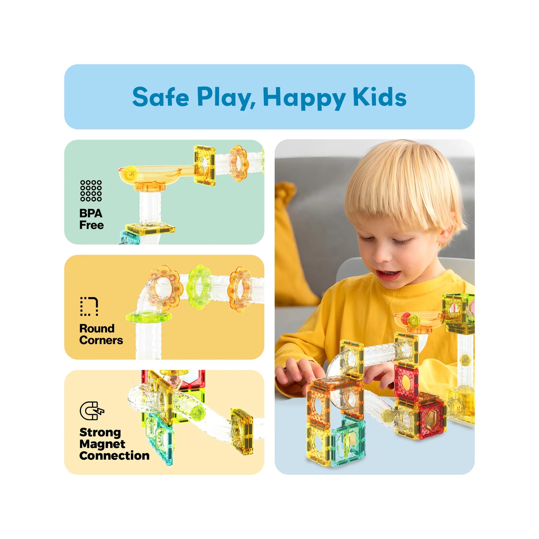 PICASSO MAGNETIC MARBLE RUN LAUNCHR 80PC