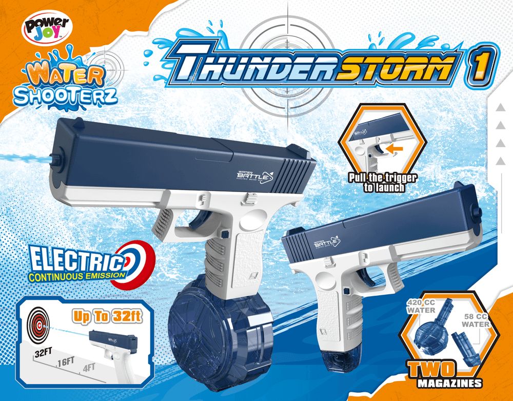 P.Joy Watershooterz Gun T.Storm1 Bpc B/O-WATER BLASTERS-P.JOY-