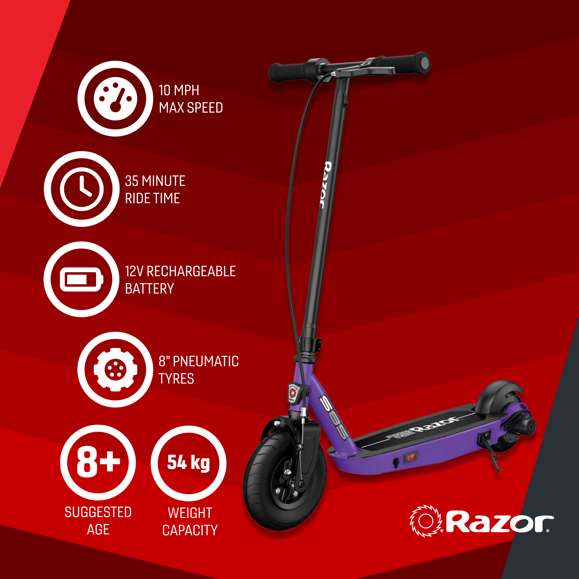 Razor E-Scooter Power Core S85 Purple