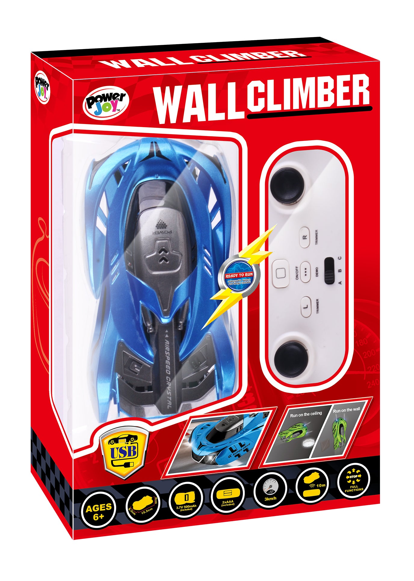 P.JOY I/R WALL CLIMBER W/LIGHT 3ASST BPC