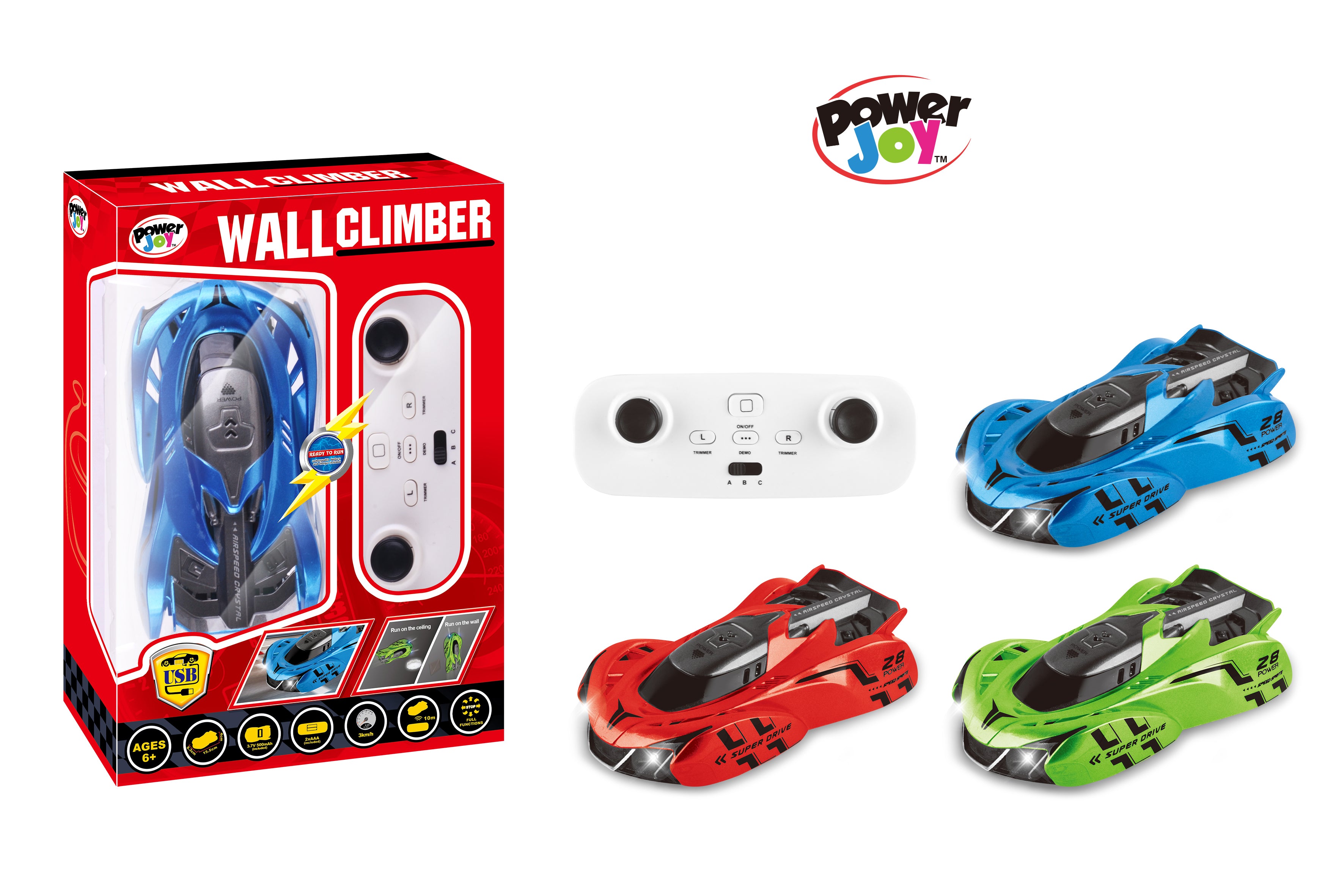 P.JOY I/R WALL CLIMBER W/LIGHT 3ASST BPC