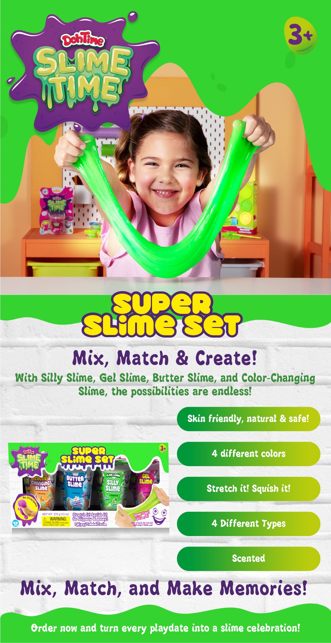 SLIMETIME SUPER SLIME SET V2 4CANS