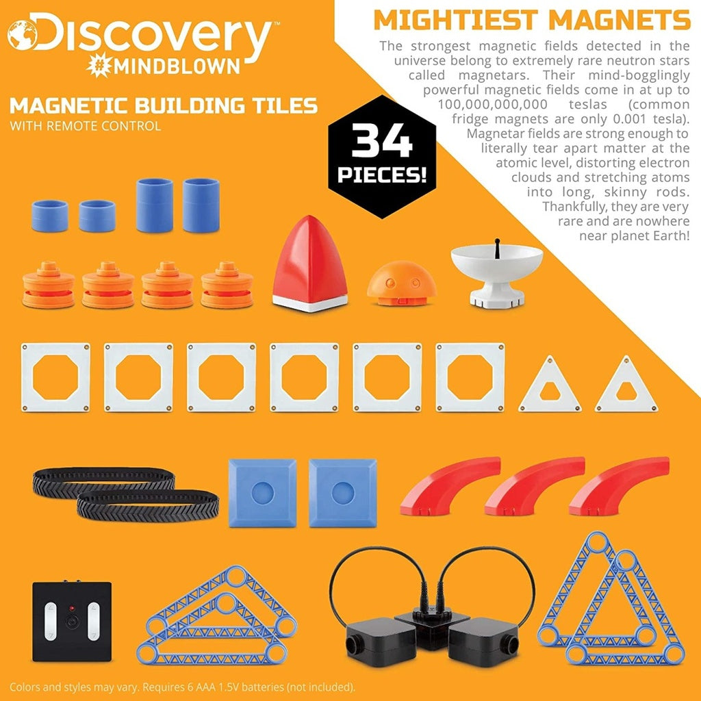 Discovery Toy Magnetic Tiles With Remote Control-DISCOVERY