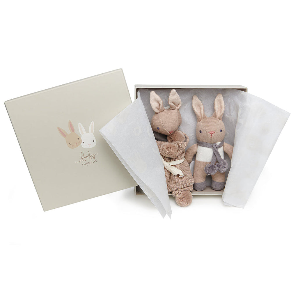 Baby Threads Taupe Bunny Gift Set-Baby, Toddler & Preschool-Sweet Pea-5060588640819