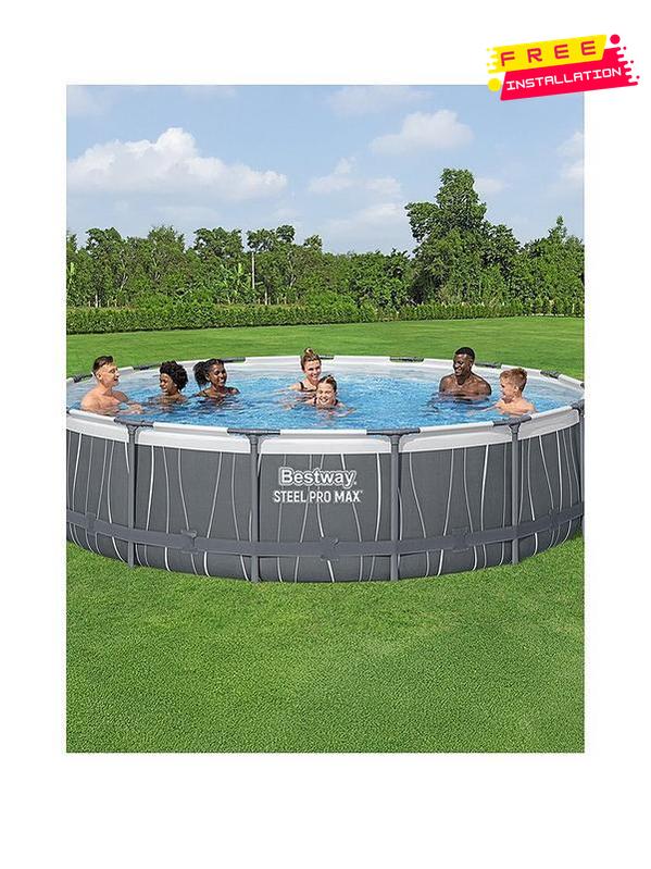 Bestway Poolset Steelpro Max Led 457X107-SWIMMING POOL-Bestway-