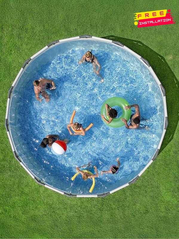 Bestway Poolset Steelpro Max Led 457X107-SWIMMING POOL-Bestway-