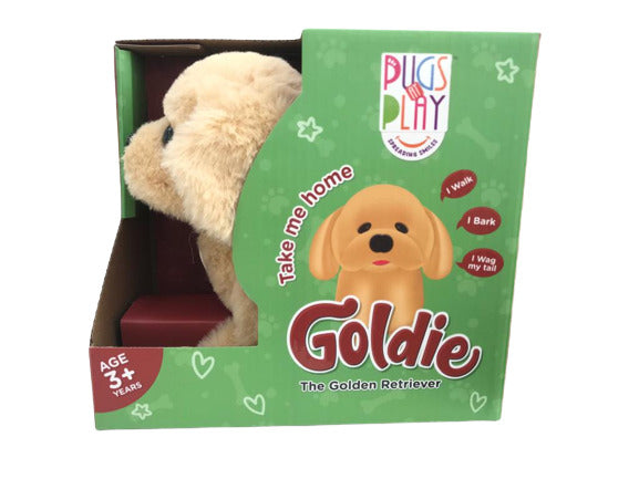PUGS AT PLAY WALKING GOLDIE 6.5 B/O