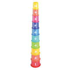 PLAYGO ANIMALS & NUMBERS STACKING TOWER - 10 PCS