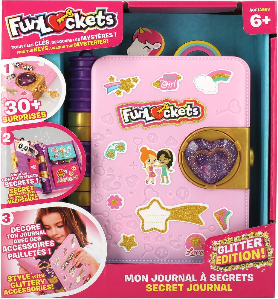 Funlockets Secret Journal Glitter Edition-Funlockets-8436538676172