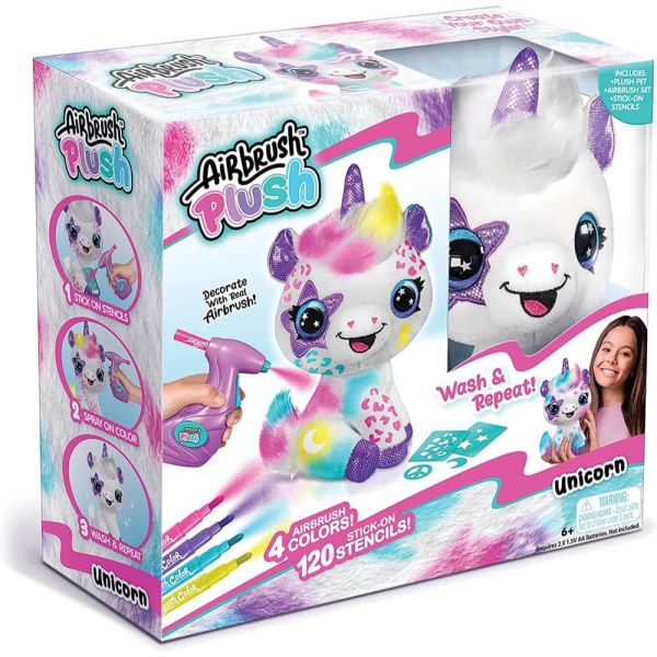 Airbrush Plush - Unicorn-Dolls & Accessories-Canal Toys-