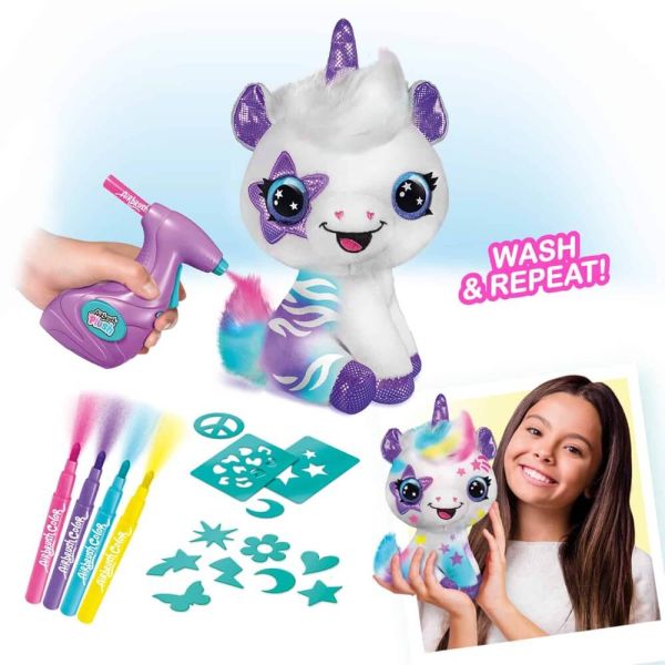 Airbrush Plush - Unicorn-Dolls & Accessories-Canal Toys-