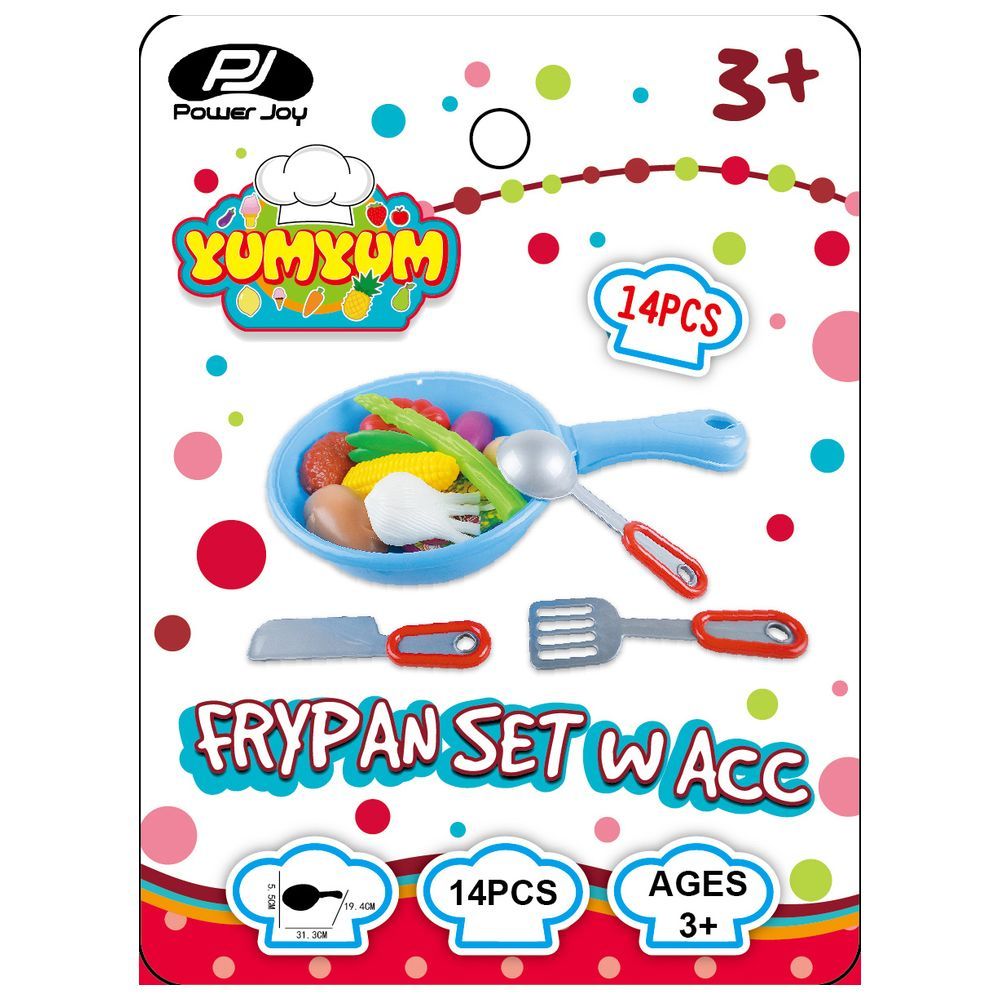P.Joy Yumyum Frypan Set W Acc.-Dolls & Accessories-P.JOY-6291061116562