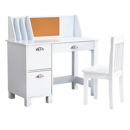 Kidkraft Study Desk With Chair - White-Kidkraft-706943267042