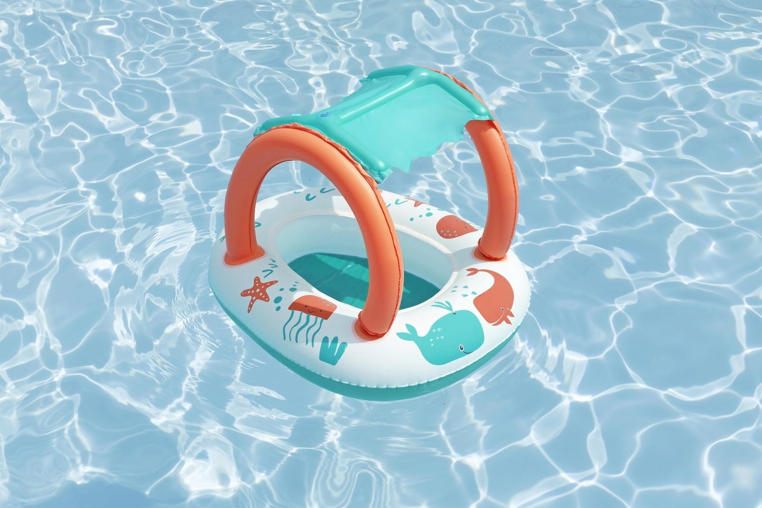 Bestway Uvcare Babyseat Sea Animals 84X67-ACCESSORIES & TUBS-Bestway-