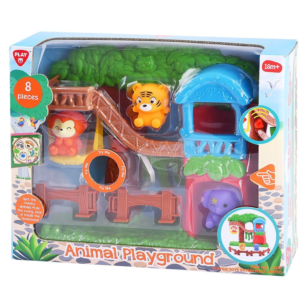 PLAYGO ANIMAL PLAYGROUND B/O - 8 PCS * by Play Go for kids - toys