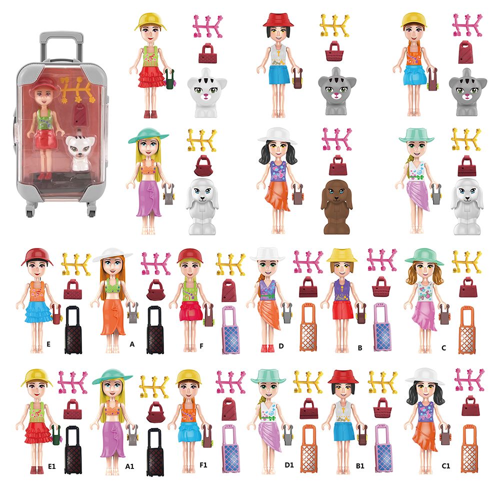P.Joy Leila Mini Trolley Pack Cdu12 Woc-Dolls & Accessories-P.JOY-