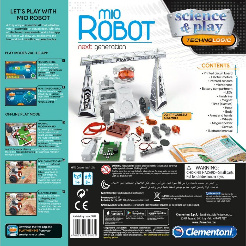 Clementoni Mio The Robot B/O-CLEMENTONI-8005125750535