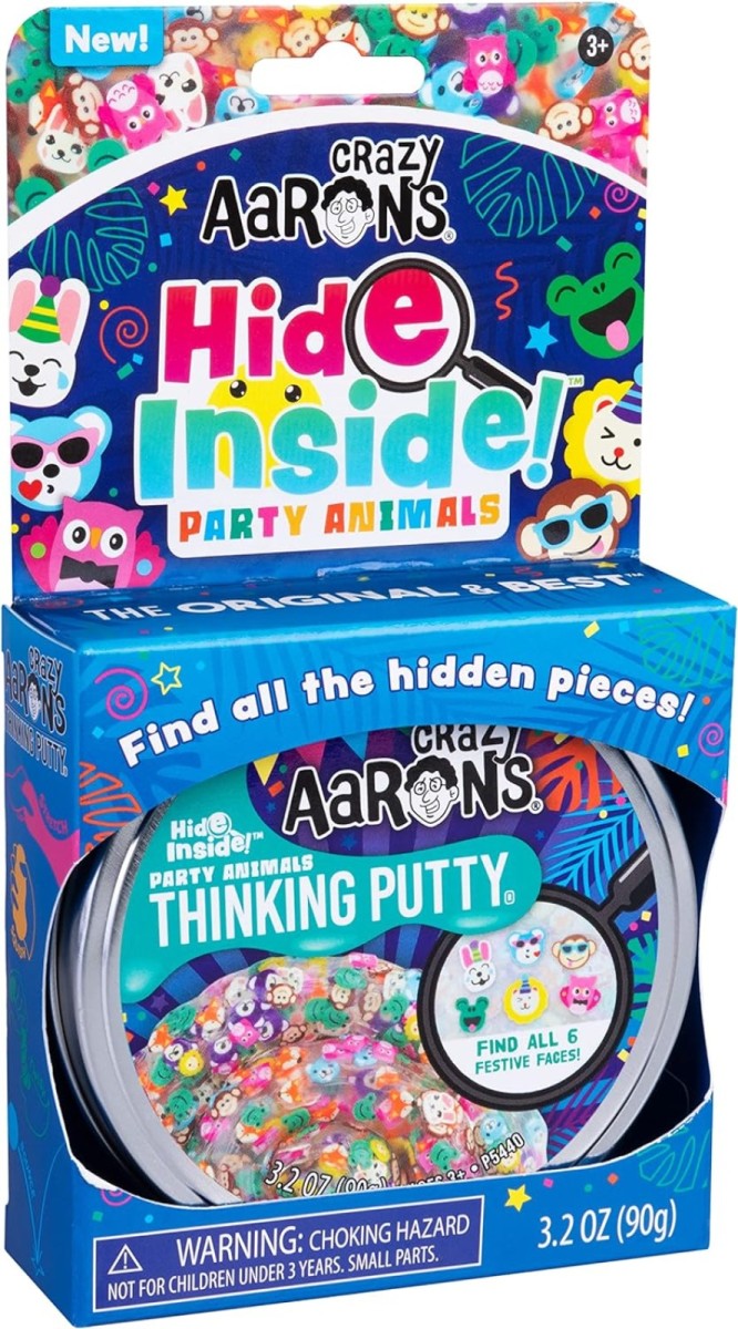 Crazy Aaron's Thinking Putty - Hide Inside PARTY ANIMALS by Crazy Aaron for kids - educational
