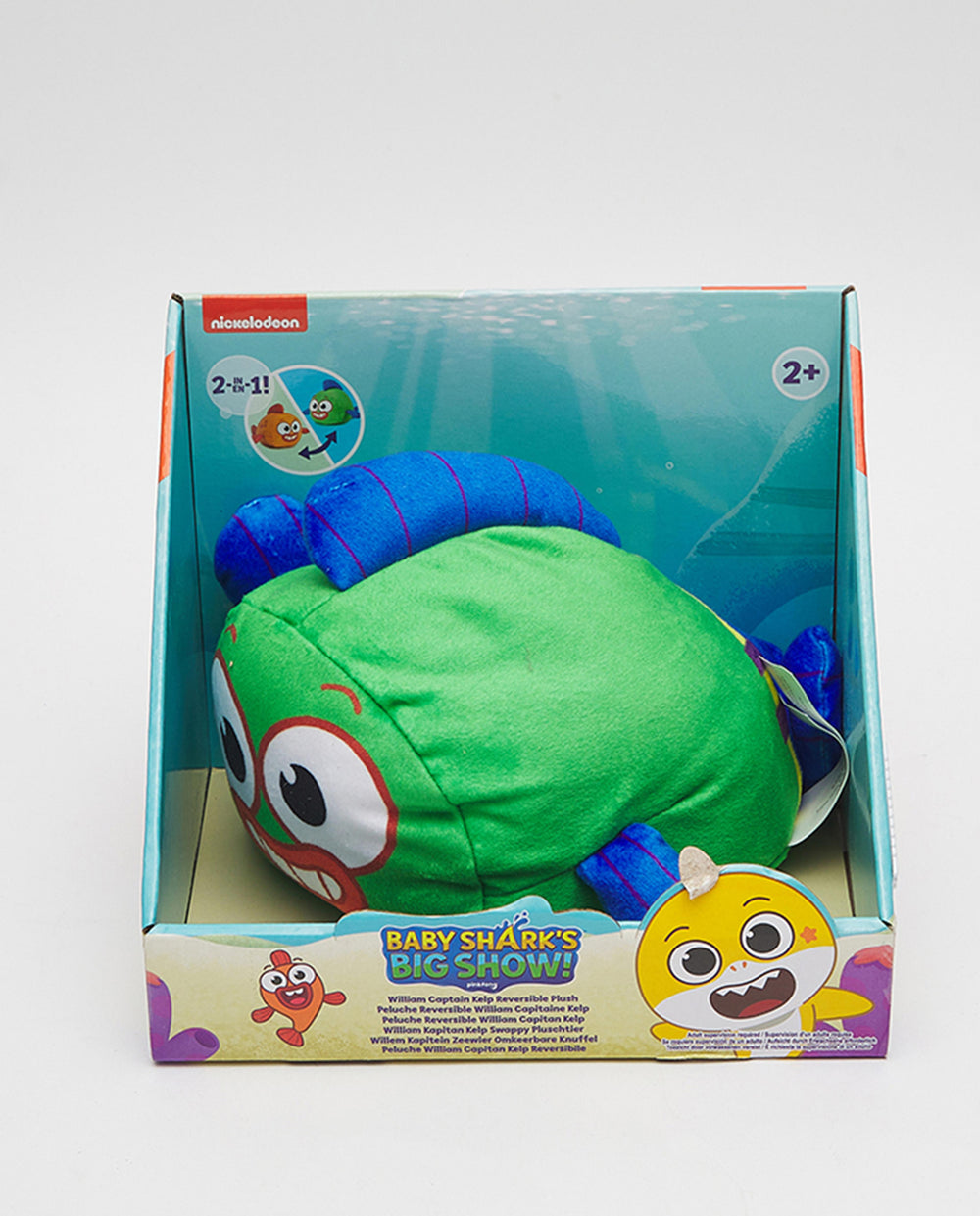Baby Shark Bs Reversible Plush William Captain Kelp-Baby, Toddler & Preschool-Baby Shark-771171614289