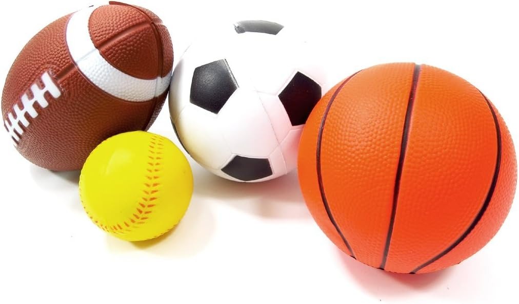 Action Ball 4 X Assorted Soccer Basketball-Hostful-4893431641050