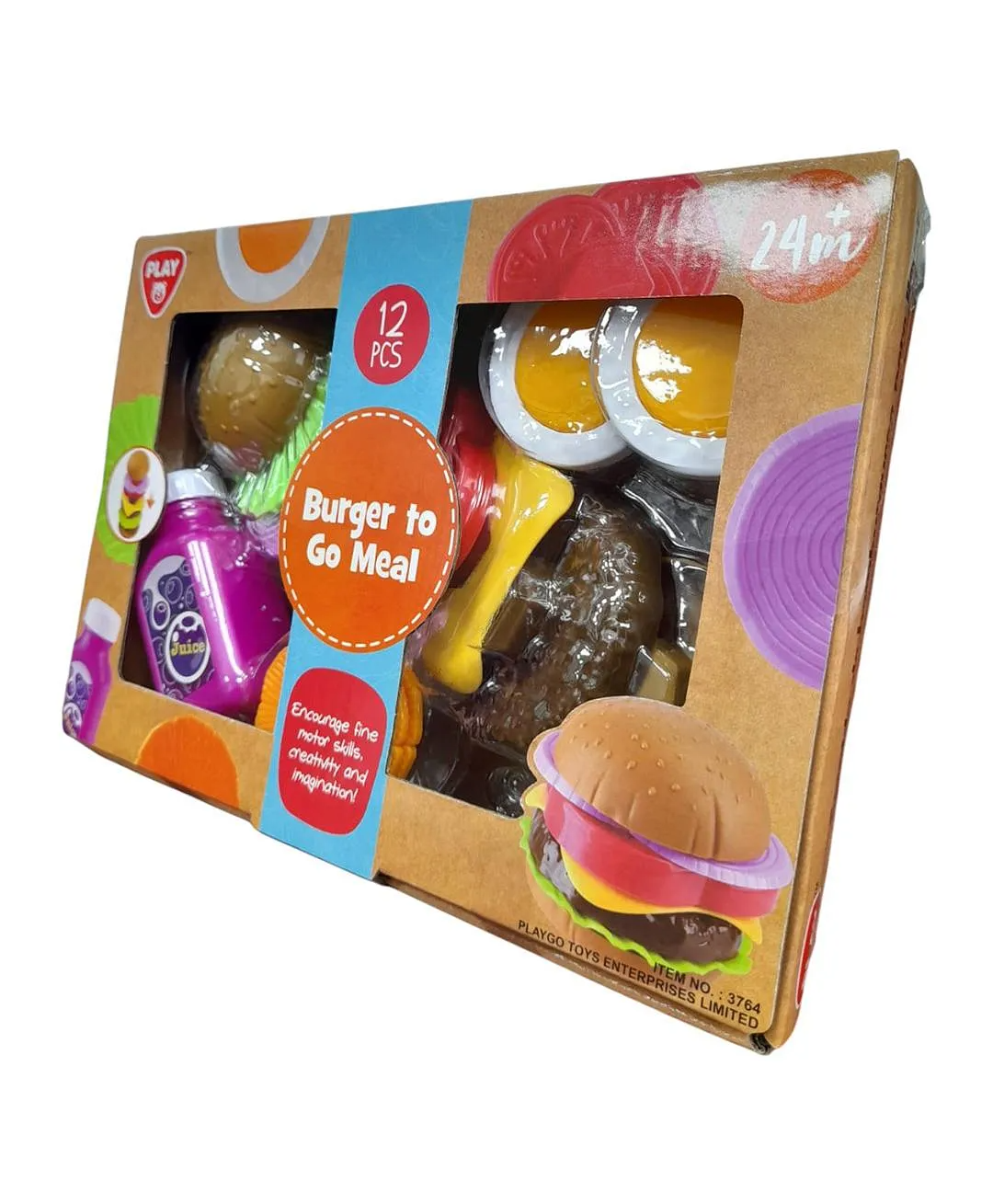 PLAYGO BURGER TO GO MEAL - 12 PCS *